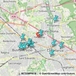 Mappa Via Gabriele D'Annunzio, 21057 Olgiate Olona VA, Italia (1.91769)