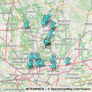 Mappa Via Brianza, 20832 Desio MB, Italia (6.934)