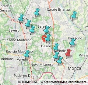 Mappa Via Brianza, 20832 Desio MB, Italia (3.83846)