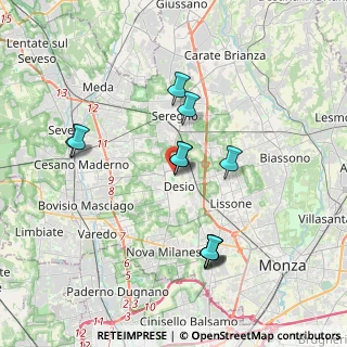 Mappa Via Brianza, 20832 Desio MB, Italia (3.51636)