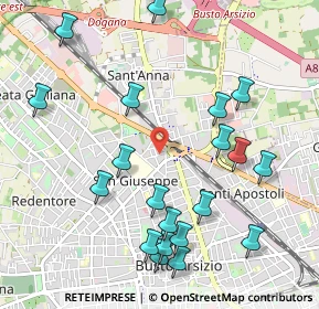 Mappa Via Formazza, 21052 Busto Arsizio VA, Italia (1.158)