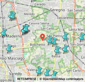 Mappa Via per Binzago, 20033 Desio MB, Italia (2.682)