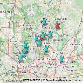 Mappa Via per Binzago, 20033 Desio MB, Italia (6.60231)
