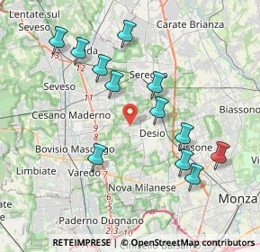 Mappa Via Padre Massimiliano Kolbe, 20832 Desio MB, Italia (3.86083)