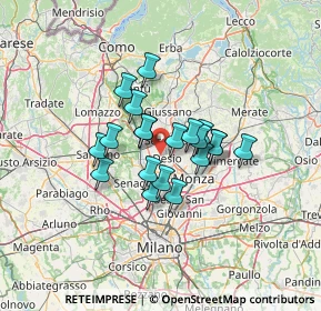 Mappa Via Padre Massimiliano Kolbe, 20832 Desio MB, Italia (9.085)