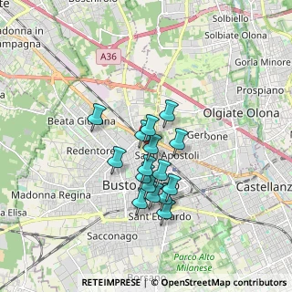 Mappa Via Enrico dell'Acqua, 21052 Busto Arsizio VA, Italia (1.3025)