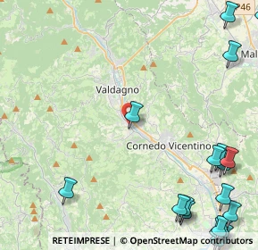 Mappa Zona Industriale Piana, 36078 Valdagno VI, Italia (7.2795)