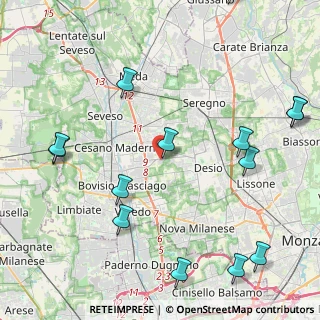 Mappa Via Alessandro Manzoni, 20031 Cesano Maderno MB, Italia (5.58714)