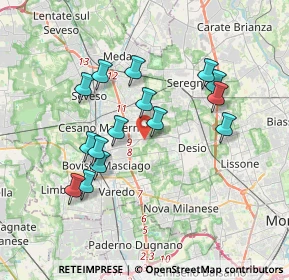 Mappa Via Alessandro Manzoni, 20031 Cesano Maderno MB, Italia (3.33)