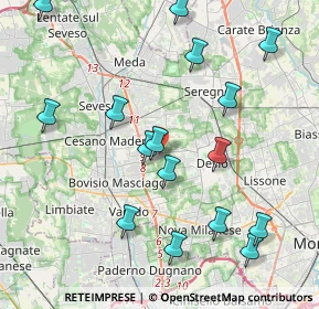 Mappa Via Alessandro Manzoni, 20031 Cesano Maderno MB, Italia (4.51063)