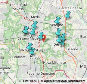 Mappa Via Alessandro Manzoni, 20031 Cesano Maderno MB, Italia (3.11077)