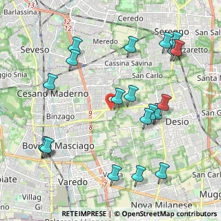 Mappa Via Alessandro Manzoni, 20031 Cesano Maderno MB, Italia (2.4145)