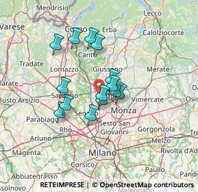 Mappa Via Alessandro Manzoni, 20031 Cesano Maderno MB, Italia (9.92214)