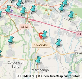 Mappa Via Gabriele D'Annunzio, 24050 Cavernago BG, Italia (6.9885)