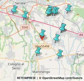 Mappa Via Gabriele D'Annunzio, 24050 Cavernago BG, Italia (4.35643)