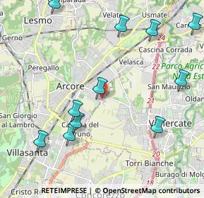 Mappa Via Armando Diaz, 20862 Arcore MB, Italia (2.47818)