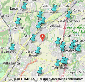 Mappa Via Armando Diaz, 20862 Arcore MB, Italia (2.3715)