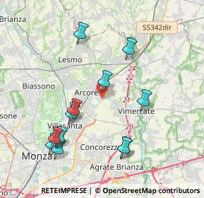 Mappa Via Armando Diaz, 20862 Arcore MB, Italia (4.11333)