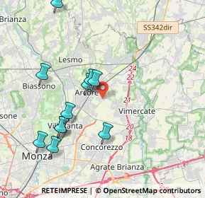 Mappa Via Armando Diaz, 20862 Arcore MB, Italia (4.02273)