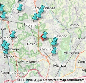 Mappa Via A. Ponchielli, 20035 Lissone MB, Italia (5.76765)