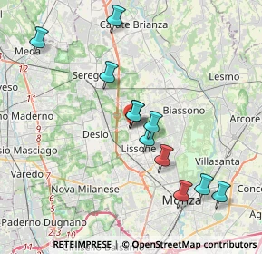 Mappa Via A. Ponchielli, 20035 Lissone MB, Italia (3.68091)