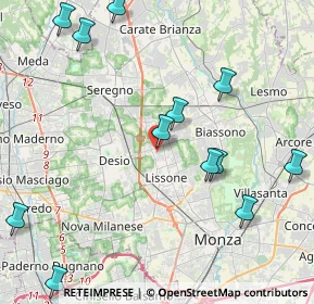 Mappa Via A. Ponchielli, 20035 Lissone MB, Italia (5.37)