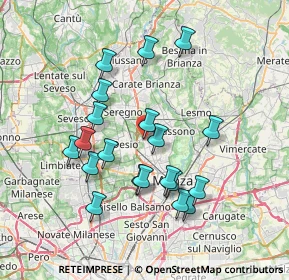Mappa Via A. Ponchielli, 20035 Lissone MB, Italia (6.947)