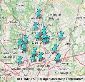 Mappa Via A. Ponchielli, 20035 Lissone MB, Italia (6.412)