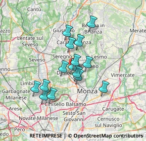 Mappa Via A. Ponchielli, 20035 Lissone MB, Italia (5.37733)