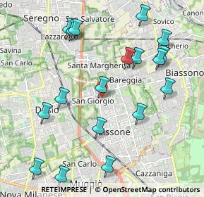Mappa Via A. Ponchielli, 20035 Lissone MB, Italia (2.33167)