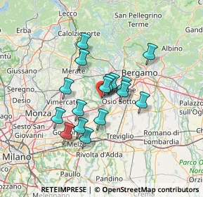 Mappa Via Benvenuto Cellini, 24042 Capriate San Gervasio BG, Italia (10.54688)