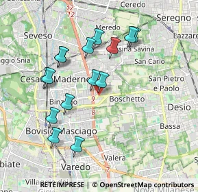 Mappa Via Alessandro Manzoni, 20813 Cesano Maderno MB (1.80733)