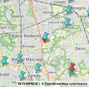 Mappa Via Alessandro Manzoni, 20813 Cesano Maderno MB (3.29833)