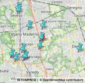 Mappa Via Alessandro Manzoni, 20813 Cesano Maderno MB (2.28667)