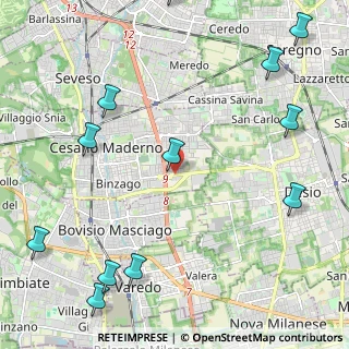 Mappa Via Giulio Cesare, 20811 Cesano Maderno MB, Italia (3.05333)