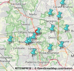 Mappa Via Alessandro Manzoni, 20813 Cesano Maderno MB (4.21769)