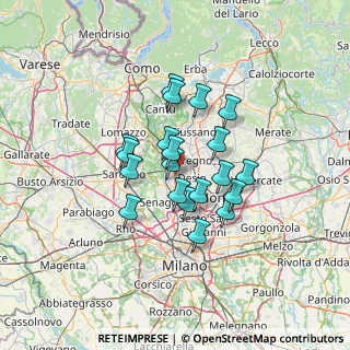 Mappa Via Giulio Cesare, 20811 Cesano Maderno MB, Italia (10.0555)