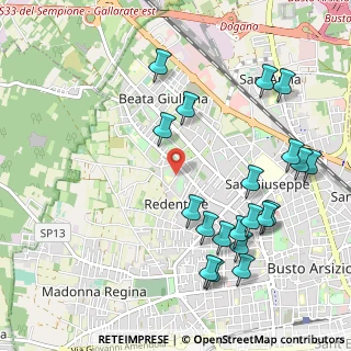 Mappa Via Emilio Salgari, 21052 Busto Arsizio VA, Italia (1.185)