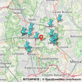 Mappa Via Custoza, 20832 Desio MB, Italia (3.14462)