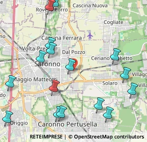 Mappa Via Vecchia per Saronno, 20033 Solaro MI, Italia (2.58688)