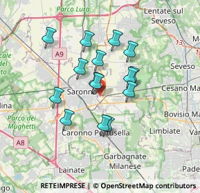 Mappa Via Vecchia per Saronno, 20033 Solaro MI, Italia (2.79467)