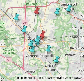 Mappa Via Vecchia per Saronno, 20033 Solaro MI, Italia (3.6125)