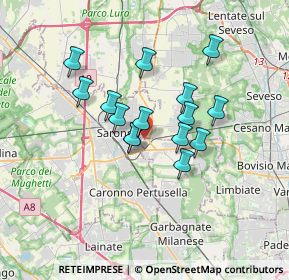 Mappa Via Vecchia per Saronno, 20033 Solaro MI, Italia (2.662)