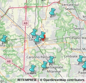 Mappa Via Vecchia per Saronno, 20033 Solaro MI, Italia (5.39667)