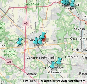 Mappa Via Vecchia per Saronno, 20033 Solaro MI, Italia (5.01545)
