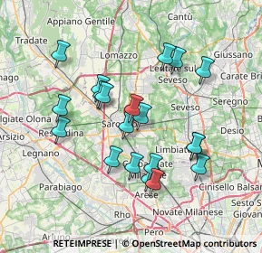 Mappa Via Vecchia per Saronno, 20033 Solaro MI, Italia (6.662)