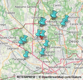 Mappa Via Vecchia per Saronno, 20033 Solaro MI, Italia (6.325)