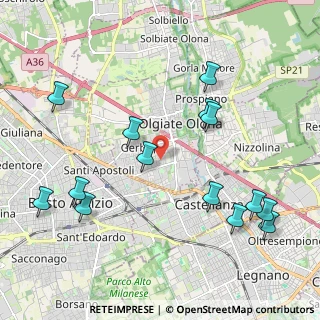 Mappa Via Bergamo, 21057 Olgiate Olona VA, Italia (2.35786)