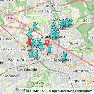 Mappa Via Bergamo, 21057 Olgiate Olona VA, Italia (1.56)