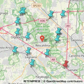 Mappa Piazzale dei Donatori, 20027 Rescaldina MI, Italia (5.03333)